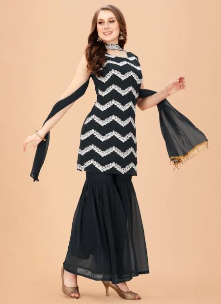 Black Colour Mrudangi Blue Hills Fancy Designer Wedding Wear Latest Salwar Suit Collection 2031